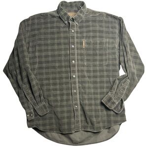 North River Outfitters Men’s Plaid Flannel Button Down Shirt Size‎ Medium Green